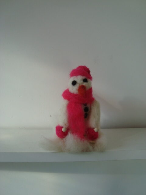 Sneeuwman op de ski cyclaam